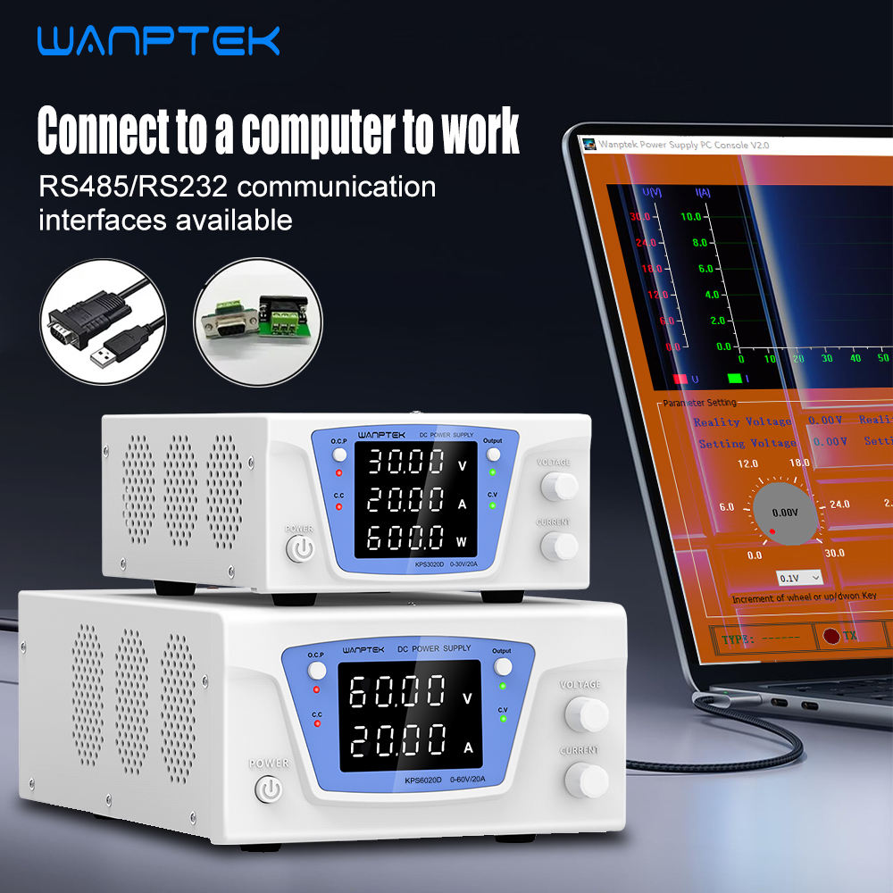 Wanptek RS485/RS232 laboratoir - Programmable Dc Power Supply 60V 10A avis et prix